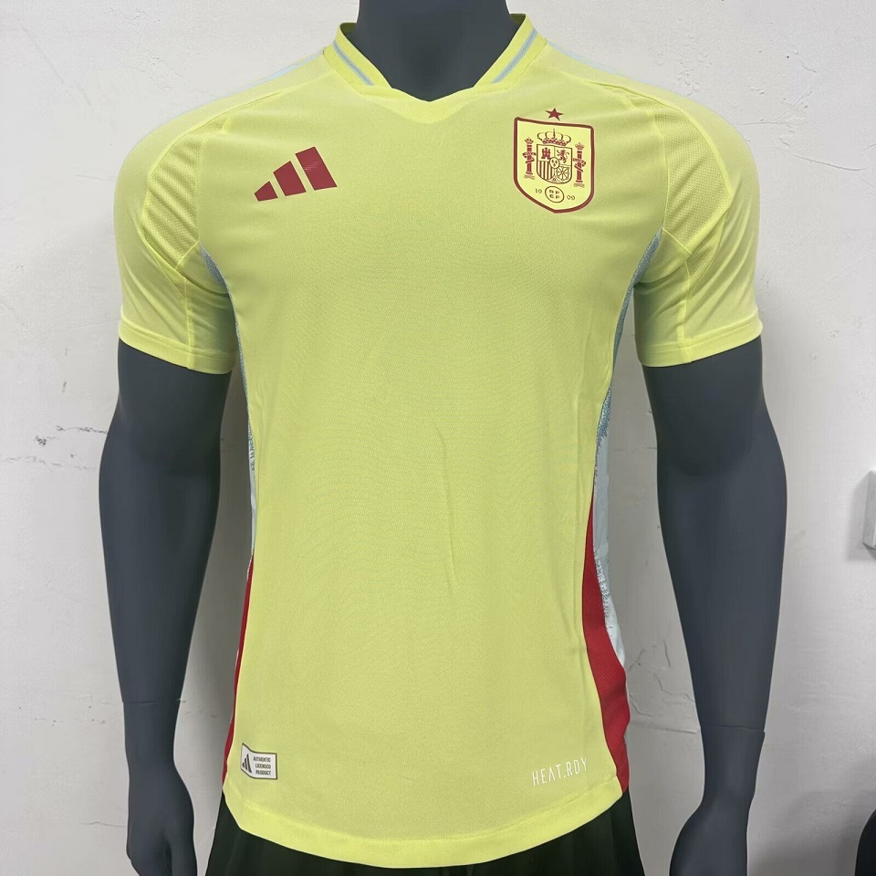 AAA Quality Spain 2024 Euro Away Yellow Soccer Jersey(Player)